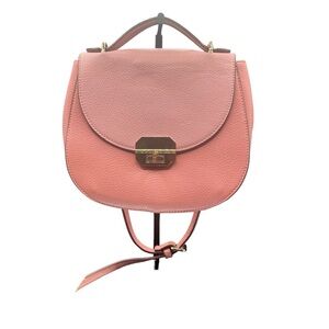Small pink satchel with gold and pink handle